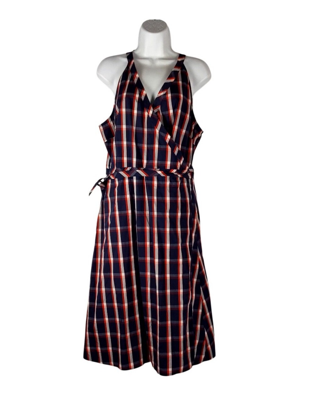 1901  CHECK WRAP DRESS - Picture 3 of 9